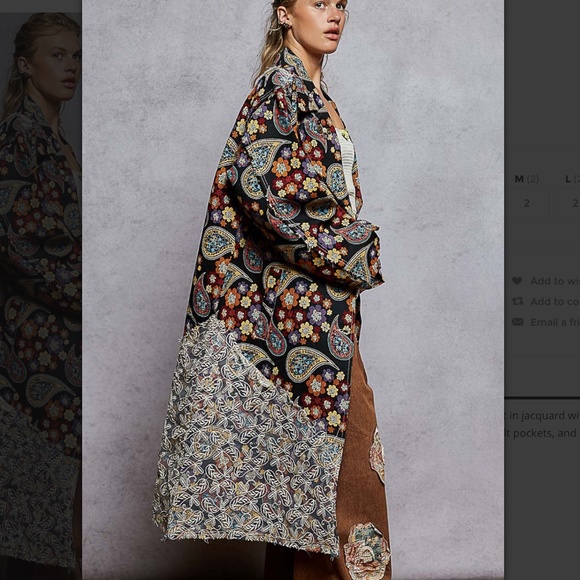 POL “Amanda 2 ” POL Long Cardigan Jacket in Jacquard - Picture 3 of 7